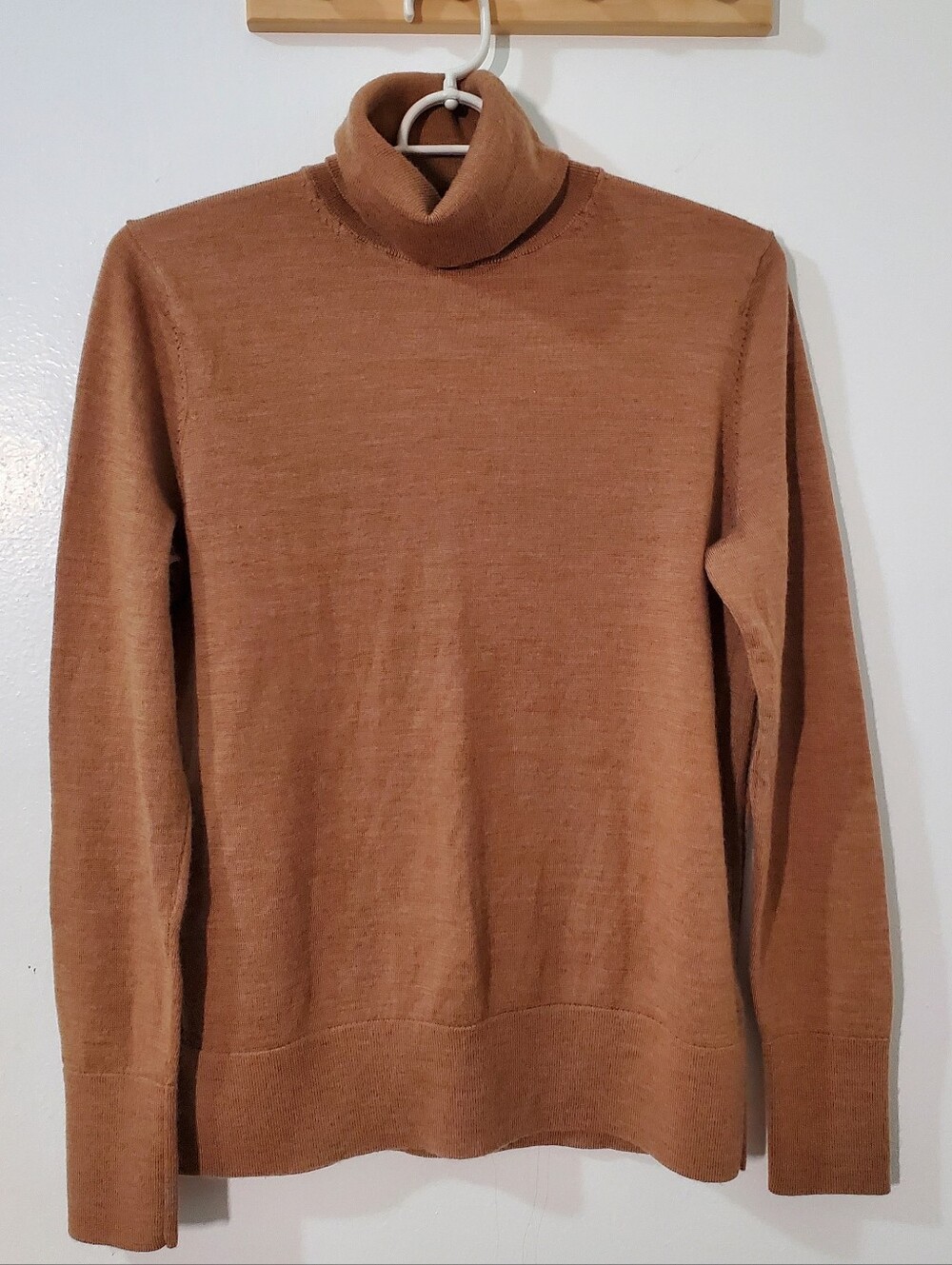 GAP Women's Turtleneck Sweater in Camel Brown